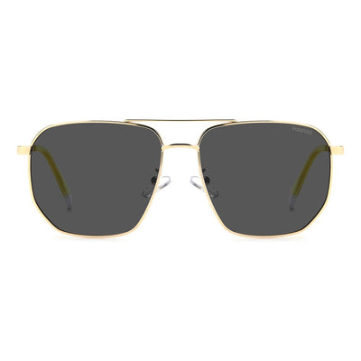Lunettes de soleil Polaroid bicolores en métal