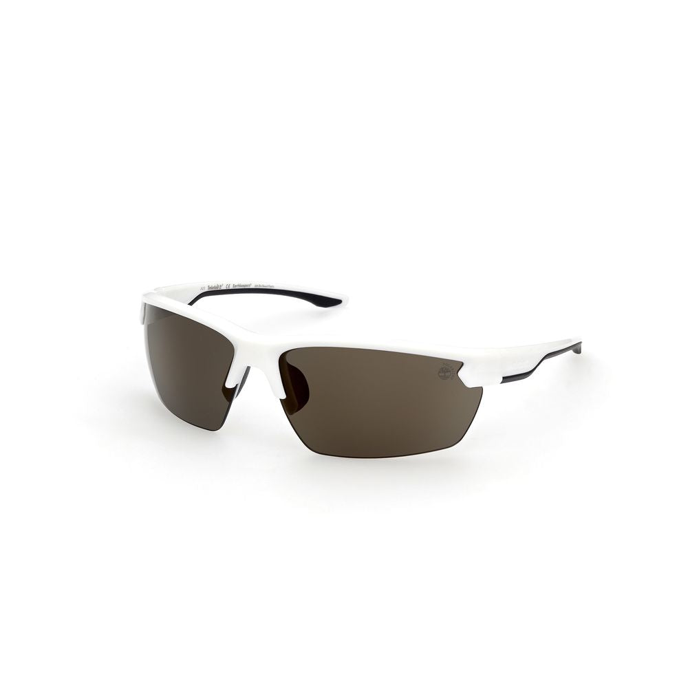 Lunettes de soleil Timberland en plastique blanc
