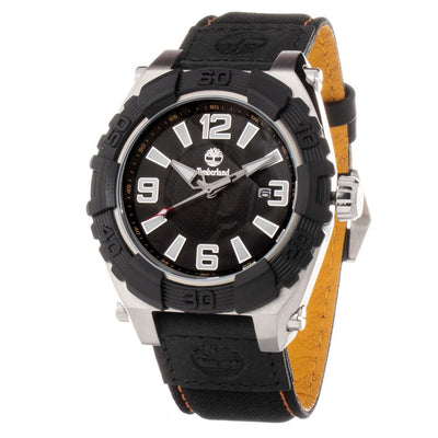 Montre Timberland en cuir noir