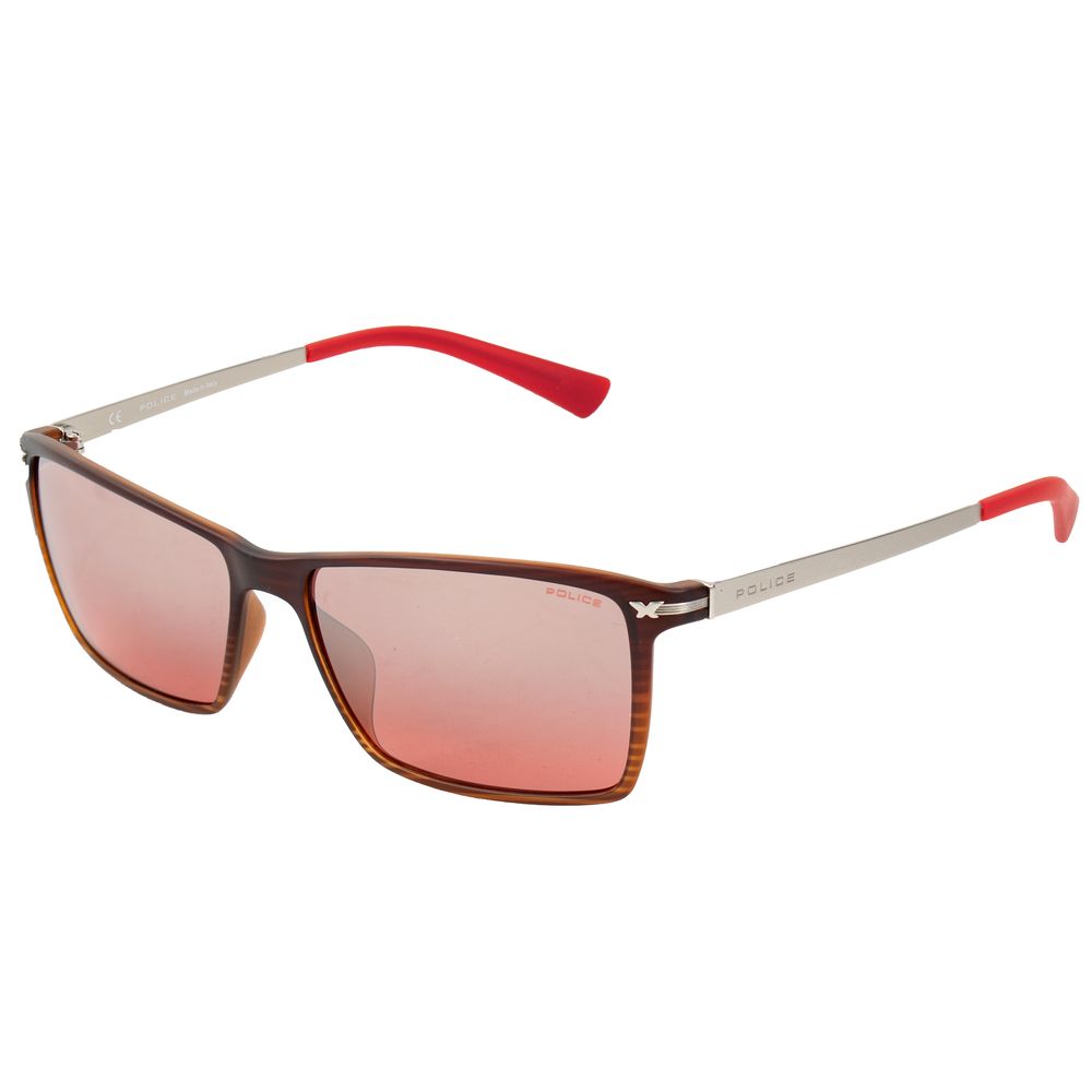 Lunettes de soleil injectées rouges de la police
