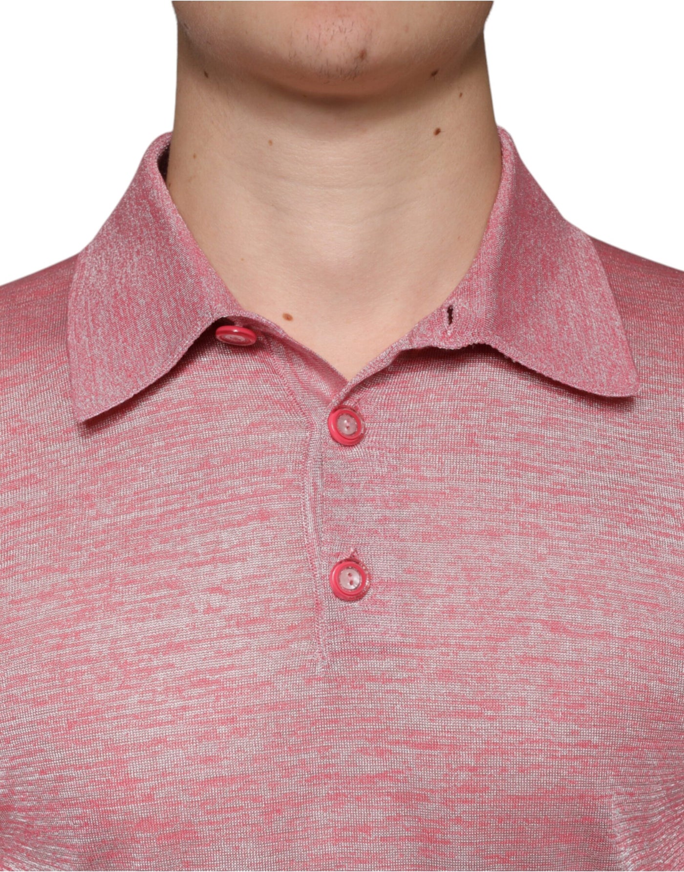 Dolce &amp; Gabbana Roze Polyester Lange Mouwen Heren Polo T-shirt