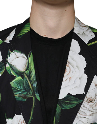 Costume 2 pièces habillé en coton noir et rose Dolce &amp; Gabbana pour homme
