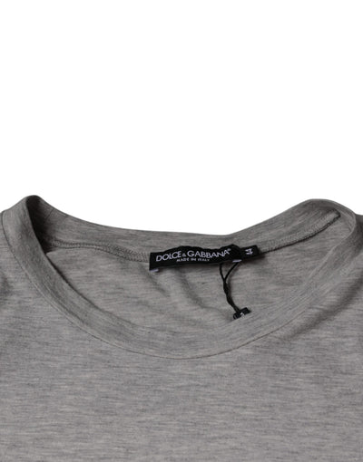 Dolce &amp; Gabbana grijs logo print ronde hals korte mouwen T-shirt