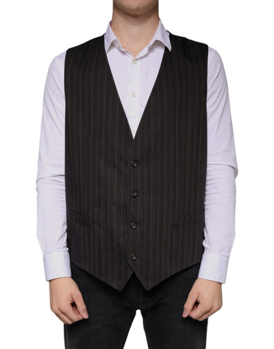 Dolce &amp; Gabbana Robe gilet en coton noir Gilet formel
