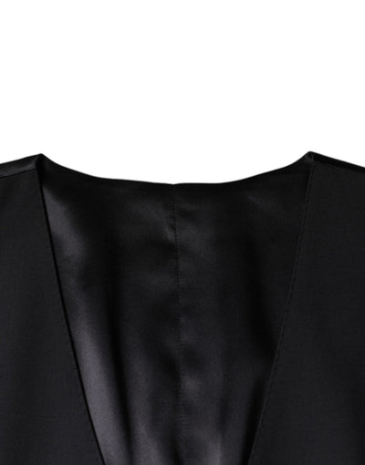 Robe gilet en laine noire Dolce &amp; Gabbana