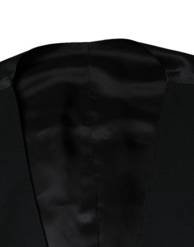 Gilet de costume en laine noire Dolce &amp; Gabbana pour homme
