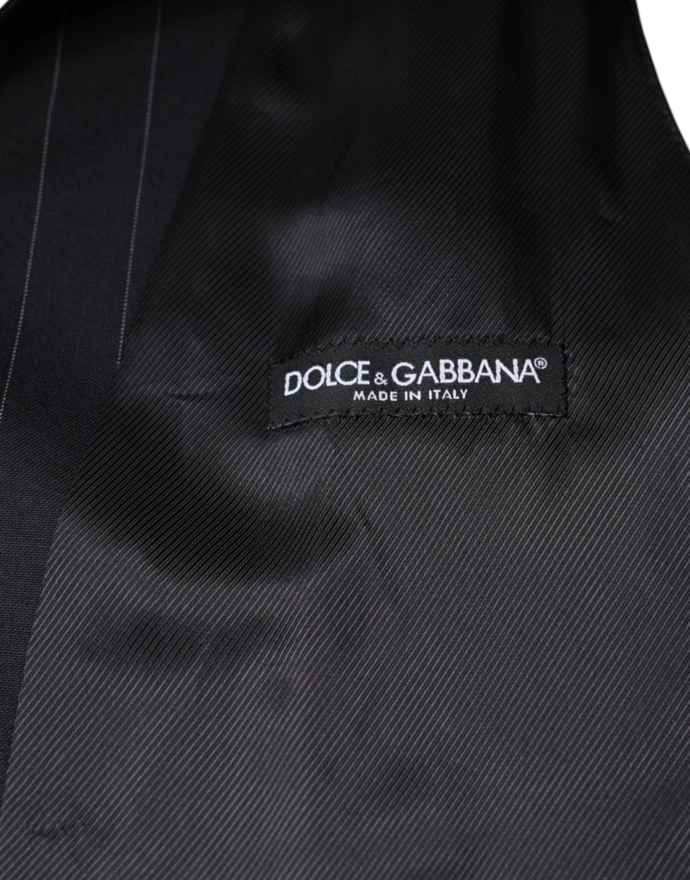 Dolce &amp; Gabbana Gilet en cuir noir Robe Gilet formel