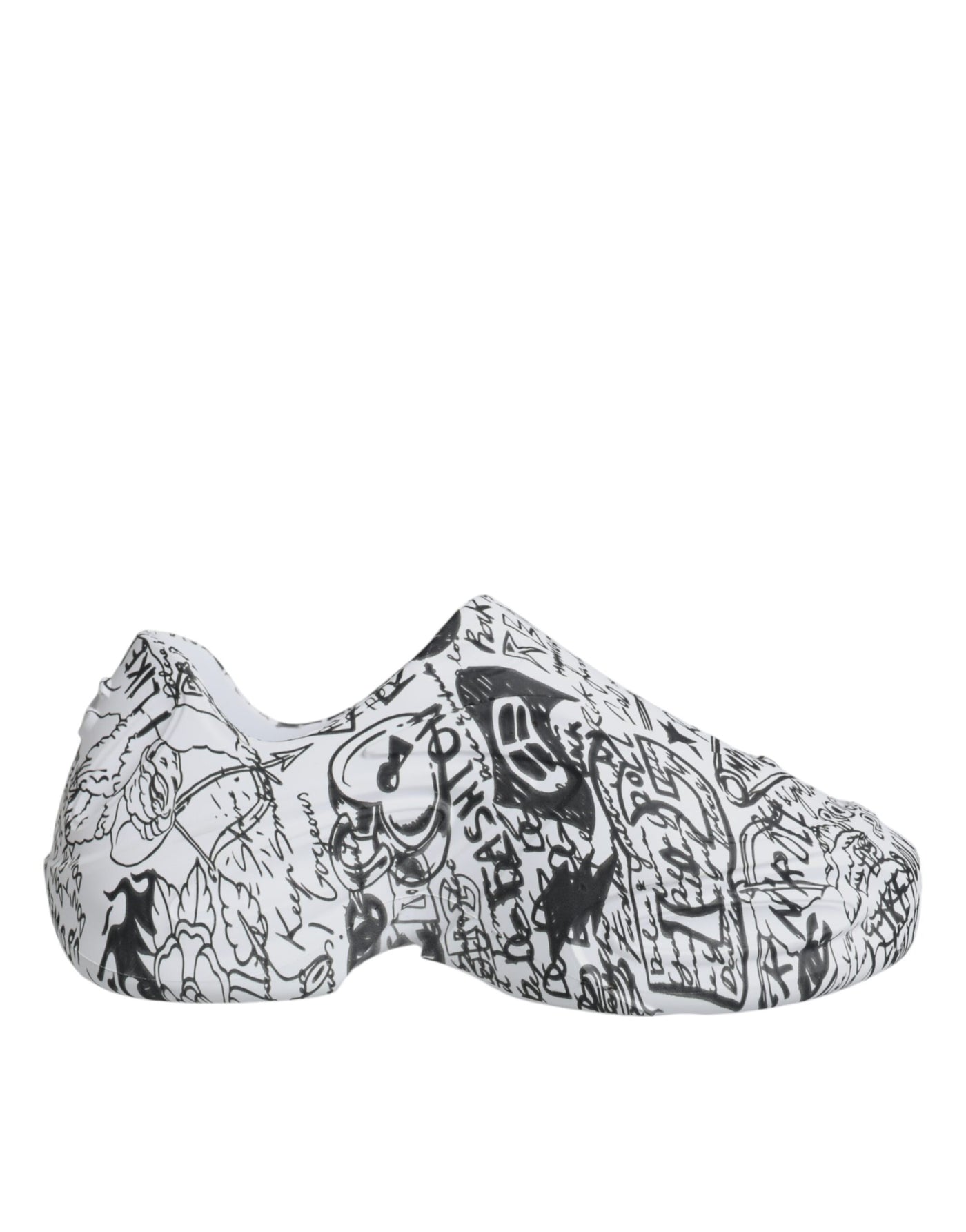 Dolce &amp; Gabbana Wit Zwart Graffiti Daymaster Sneakers Schoenen