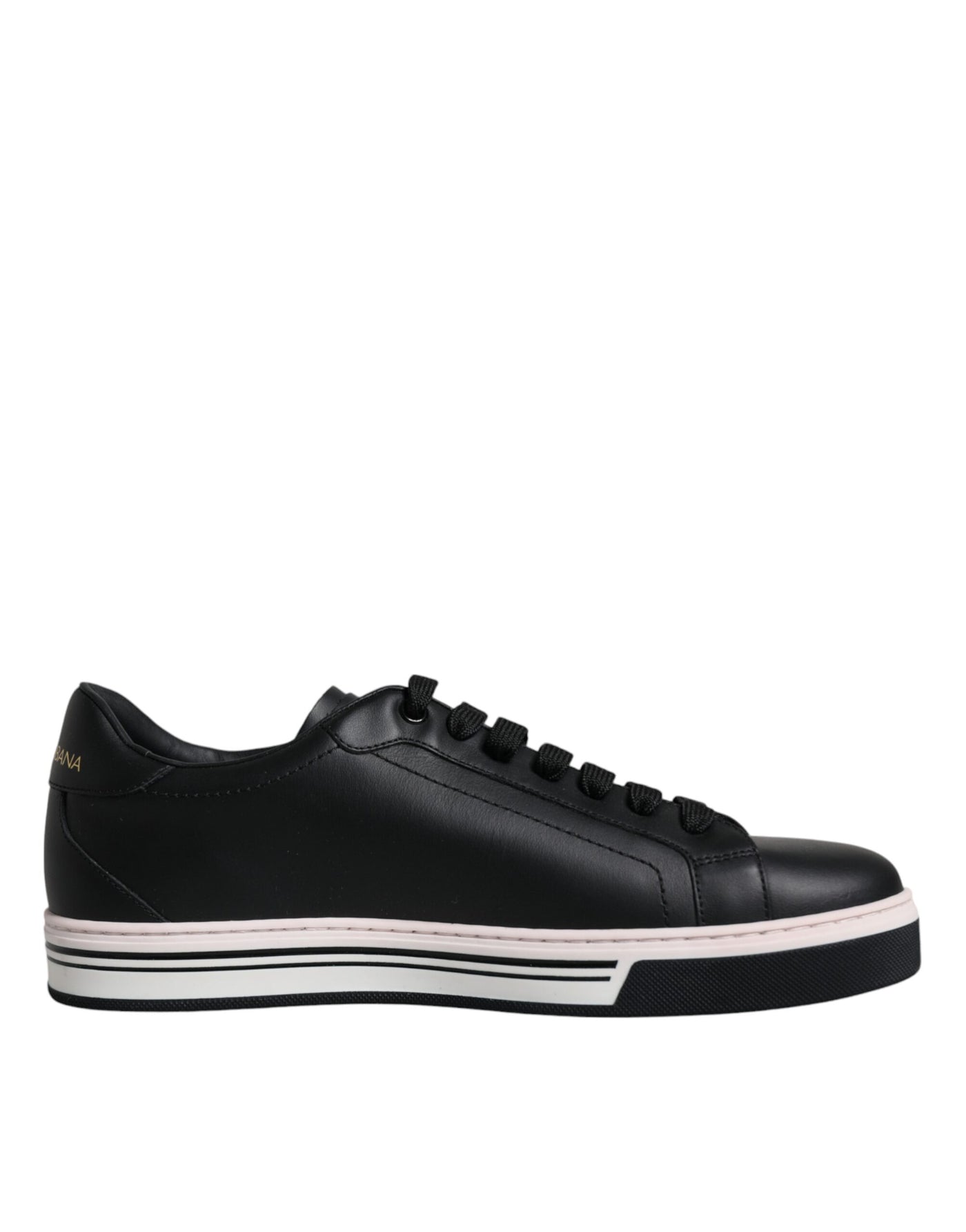 Dolce &amp; Gabbana Zwarte Leren Lage Heren Sneakers