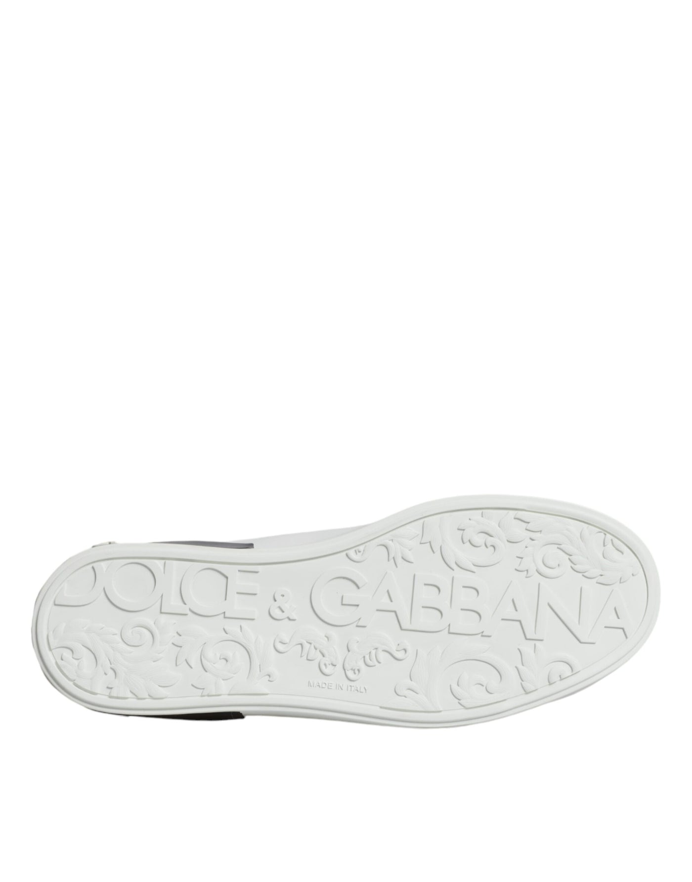 Dolce &amp; Gabbana witte leren Portofino-sneaker met logo