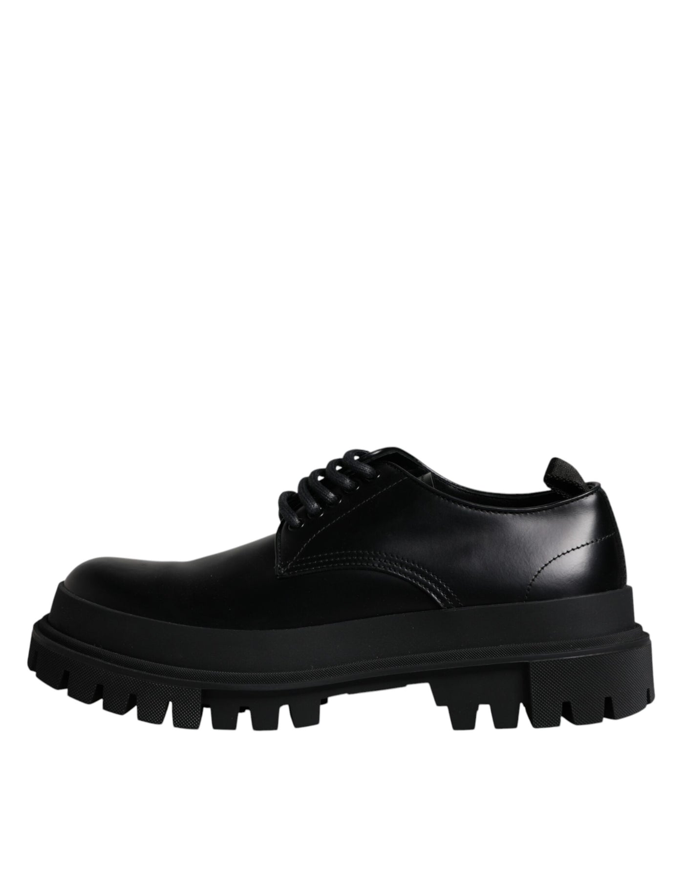 Dolce &amp; Gabbana zwarte leren veterschoenen voor trekking