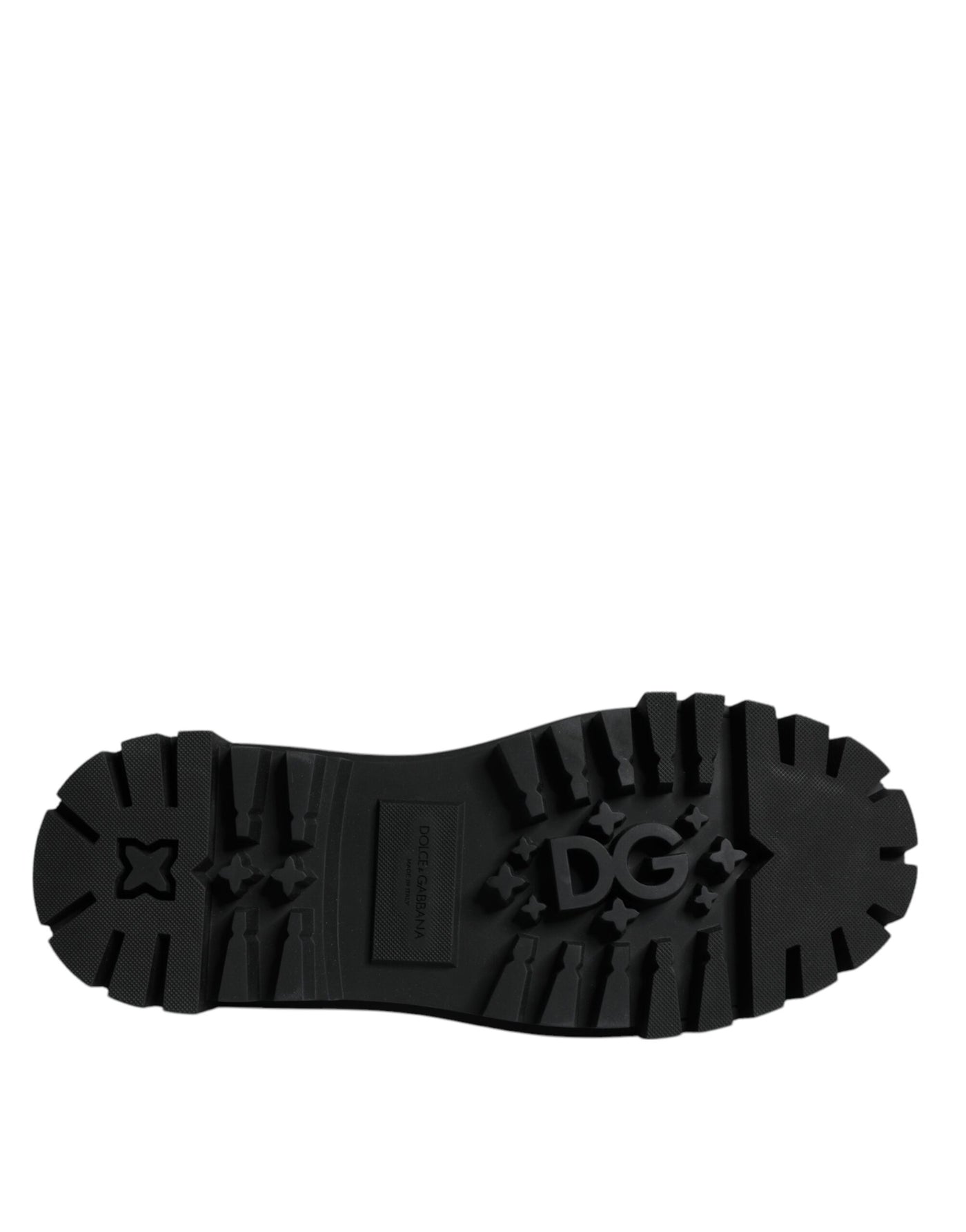 Dolce &amp; Gabbana zwarte leren veterschoenen voor trekking