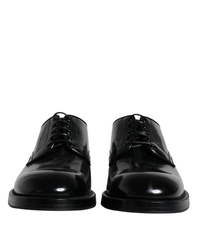 Dolce &amp; Gabbana Zwarte Leren Veterschoenen voor Heren