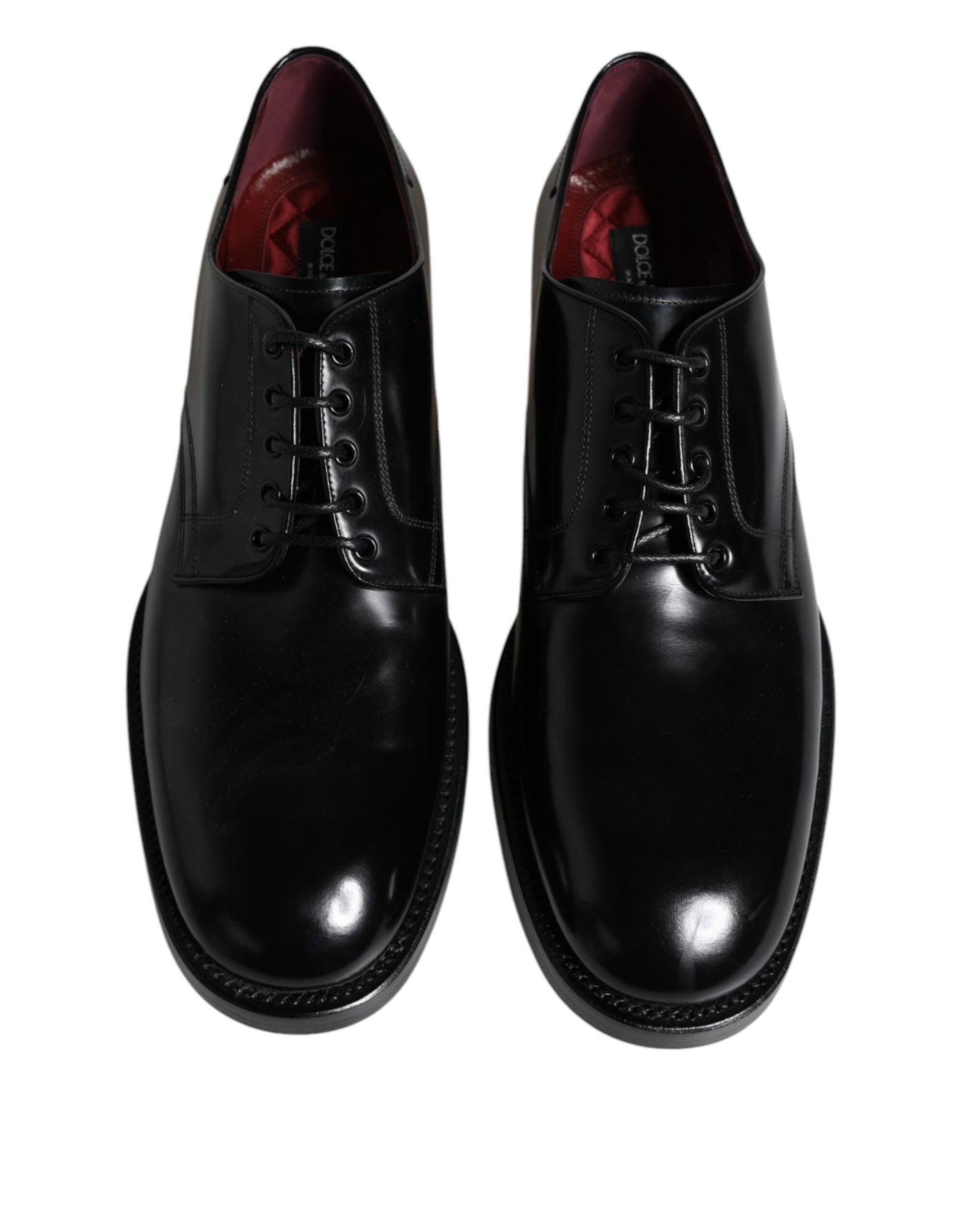 Dolce &amp; Gabbana Zwarte Leren Veterschoenen voor Heren