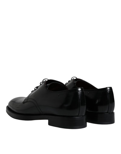 Dolce &amp; Gabbana Zwarte Leren Veterschoenen voor Heren