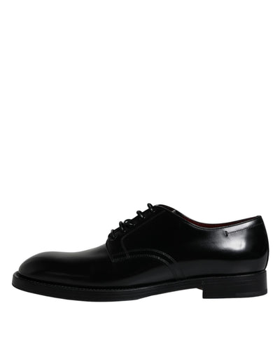 Dolce &amp; Gabbana Zwarte Leren Veterschoenen voor Heren