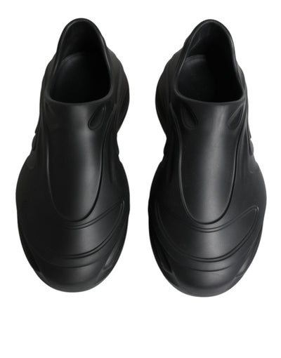 Dolce &amp; Gabbana Zwarte Foiled Rubber Toy Low Top Sneakers Schoenen