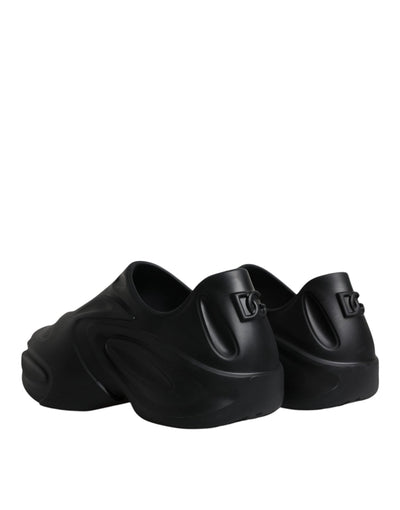 Dolce &amp; Gabbana Zwarte Foiled Rubber Toy Low Top Sneakers Schoenen