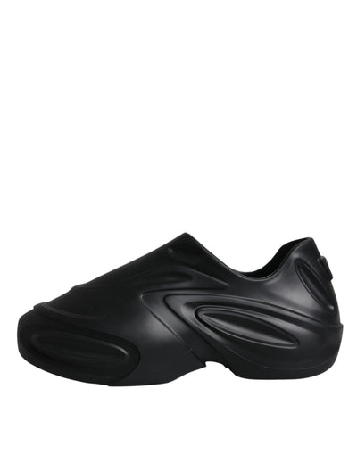 Dolce &amp; Gabbana Zwarte Foiled Rubber Toy Low Top Sneakers Schoenen