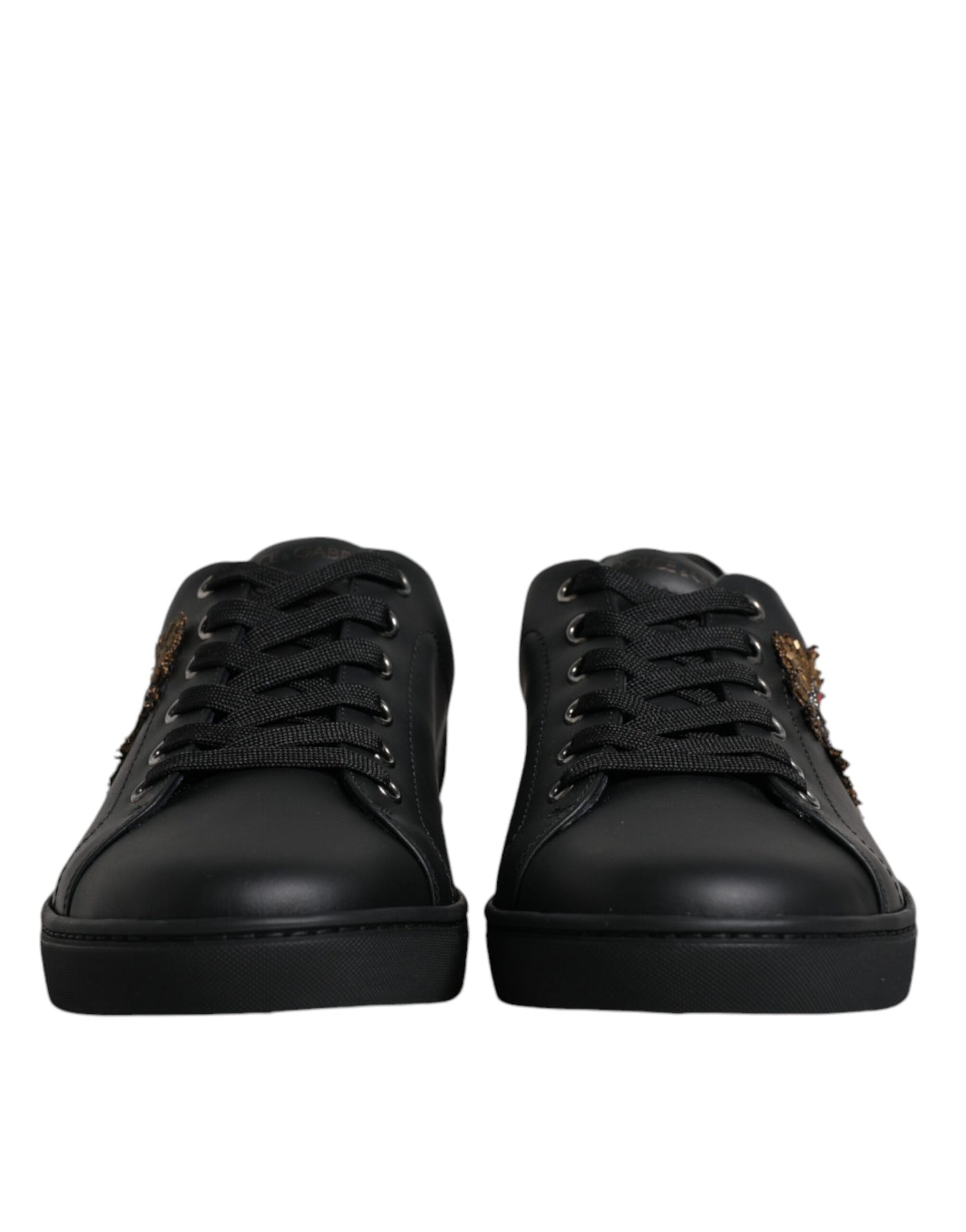 Dolce &amp; Gabbana Zwarte London Sacred Heart Heren Sneakers Schoenen