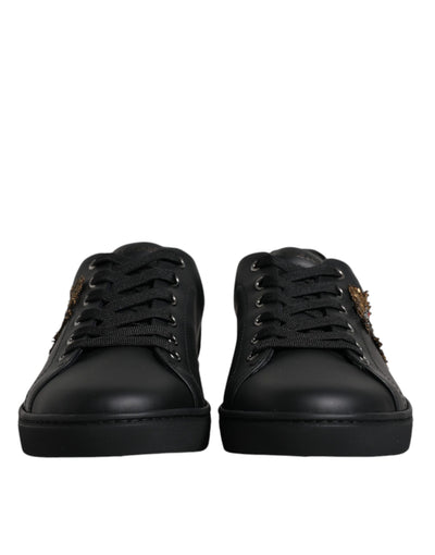 Dolce &amp; Gabbana Zwarte London Sacred Heart Heren Sneakers Schoenen