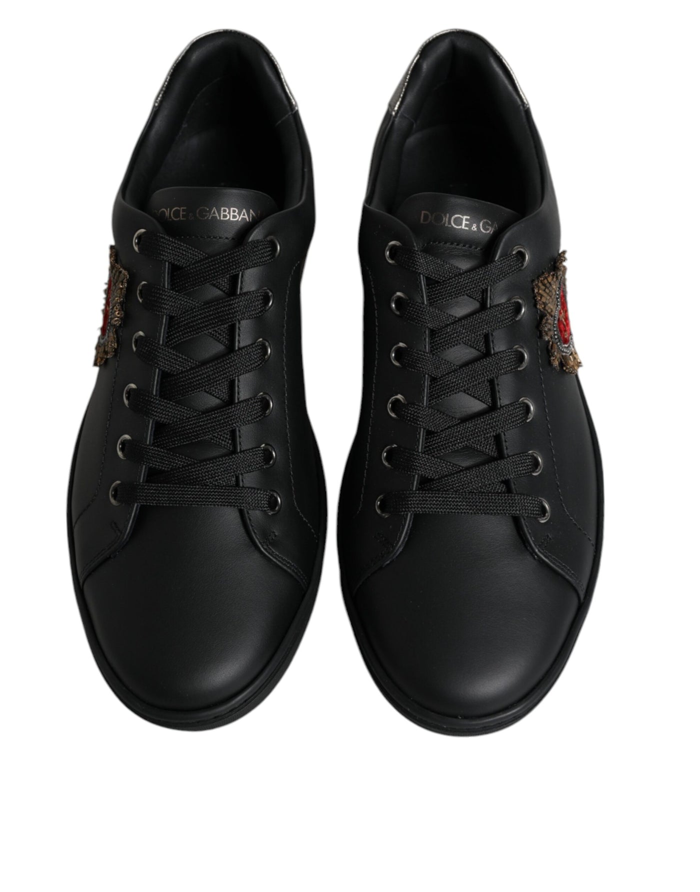 Dolce &amp; Gabbana Zwarte London Sacred Heart Heren Sneakers Schoenen