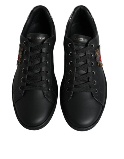 Dolce &amp; Gabbana Zwarte London Sacred Heart Heren Sneakers Schoenen