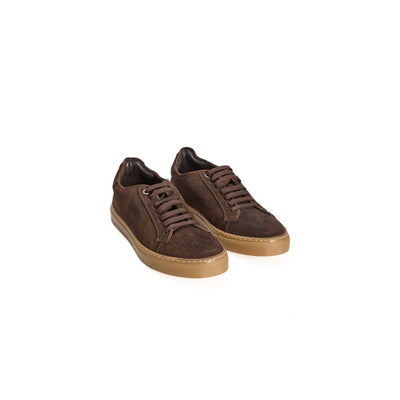 Roberto Pepe Luxe Bruine Kalfsleren Heren Sneaker