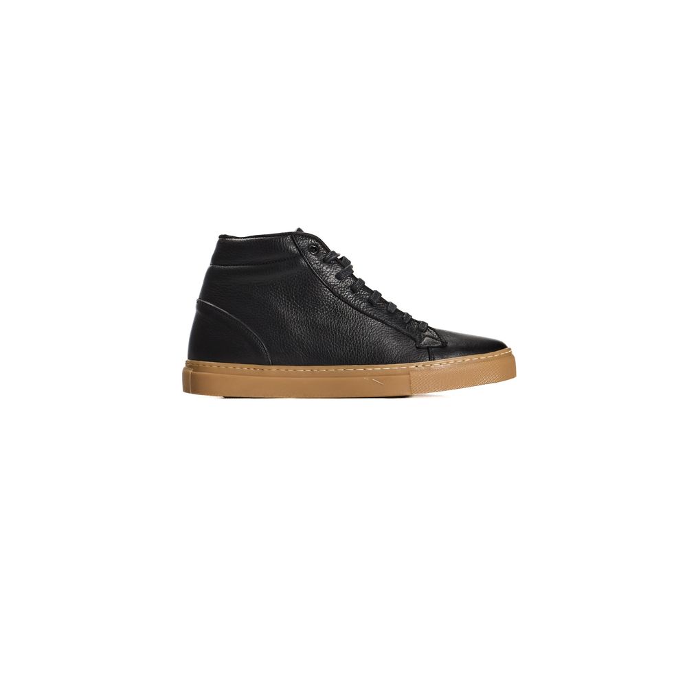 Roberto Pepe Luxe Zwarte Kalfsleren Heren Sneaker