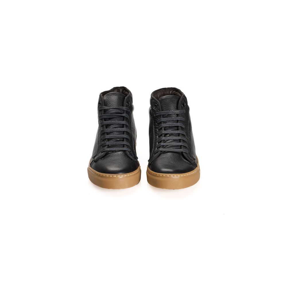 Roberto Pepe Luxe Zwarte Kalfsleren Heren Sneaker