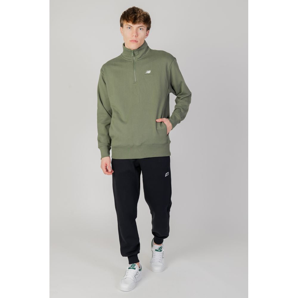 Sweat-shirt en coton vert New Balance