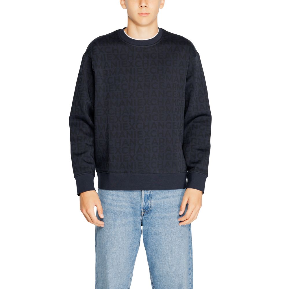 Sweat-shirt en coton bleu Armani Exchange