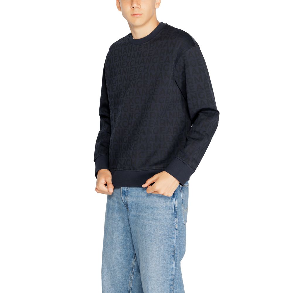 Sweat-shirt en coton bleu Armani Exchange