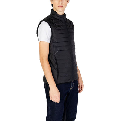 Veste sans manches en polyester noir Hugo Boss