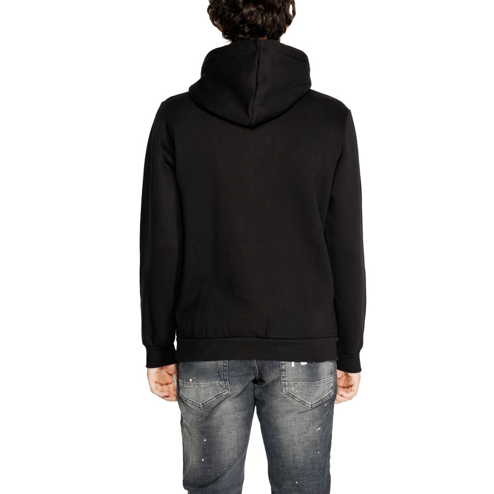 Sweat à capuche en coton noir et blanc Icon