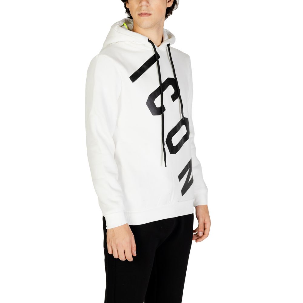 Sweat à capuche en coton blanc Icon