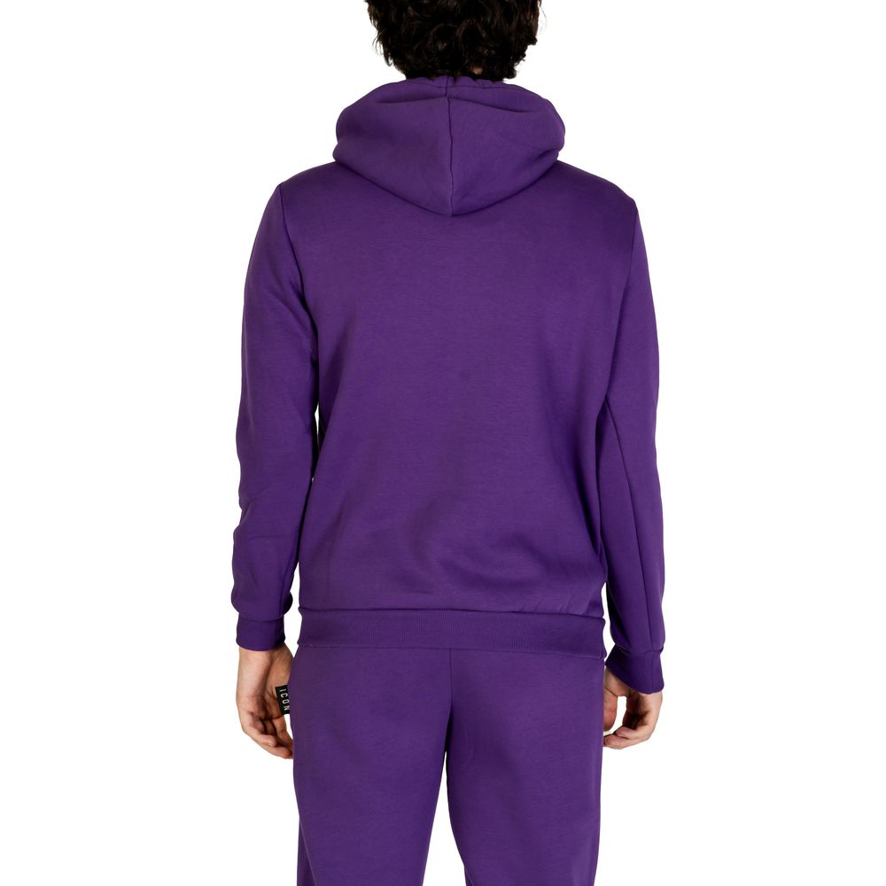 Sweat à capuche en coton violet Icon