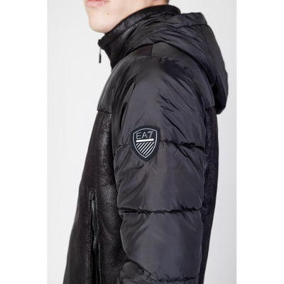 Vestes et manteaux en polyester noir EA7 Emporio Armani