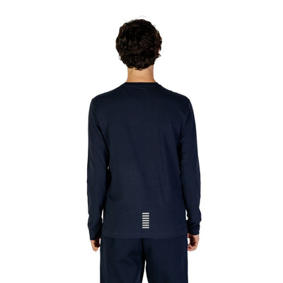EA7 Emporio Armani Blauwe Katoenen Lange Mouw