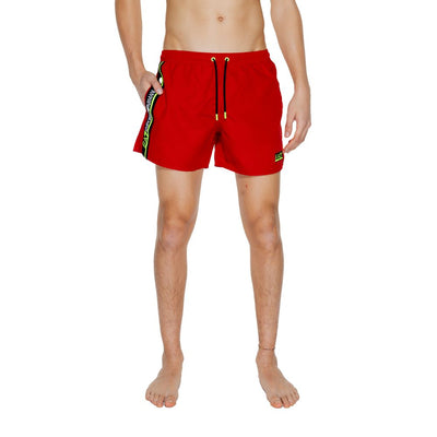 EA7 Emporio Armani Red Polyester Swim Short