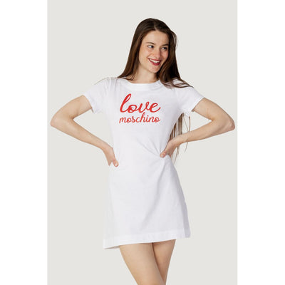 Love Moschino Witte Katoenen Short