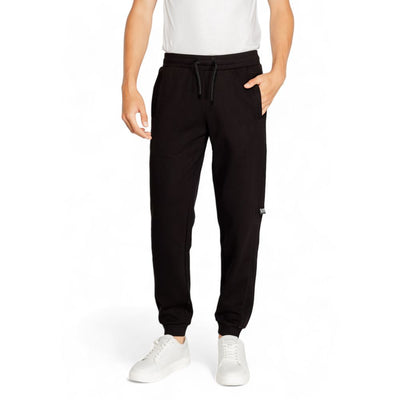 Pantalon de jogging en coton noir EA7 Emporio Armani