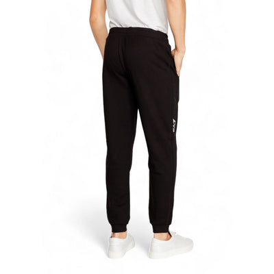 Pantalon de jogging en coton noir EA7 Emporio Armani