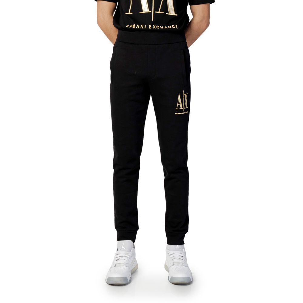 Pantalon de jogging en coton noir Armani Exchange