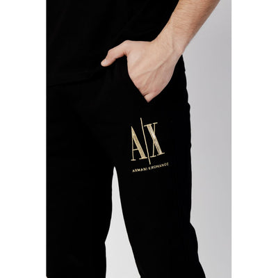 Pantalon de jogging en coton noir Armani Exchange