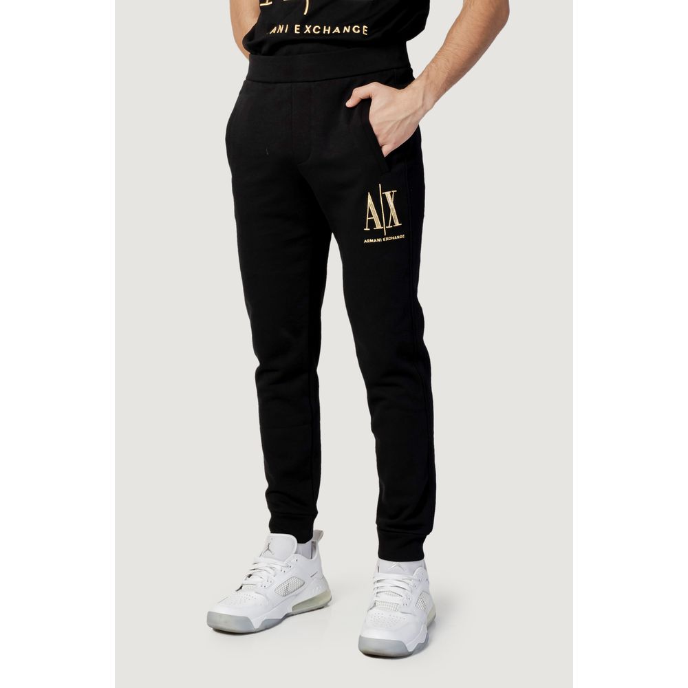 Pantalon de jogging en coton noir Armani Exchange