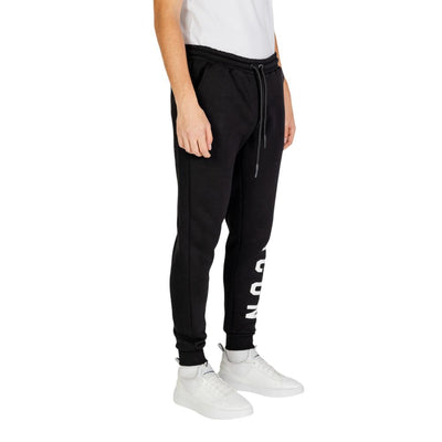 Pantalon de jogging Icon en coton noir et blanc