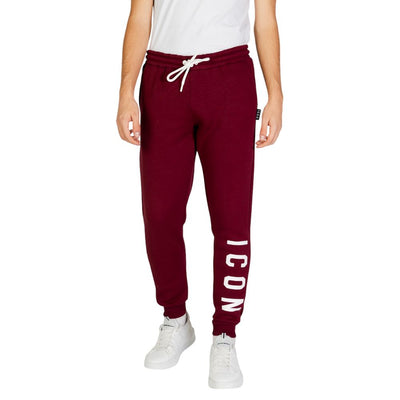 Pantalon de jogging en coton bordeaux Icon