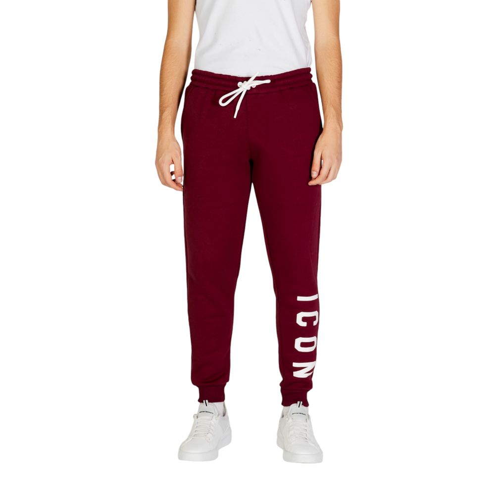 Pantalon de jogging en coton bordeaux Icon