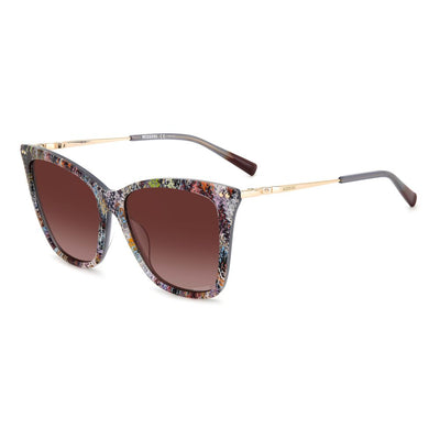 Lunettes de soleil Missoni multicolores en poil de veau